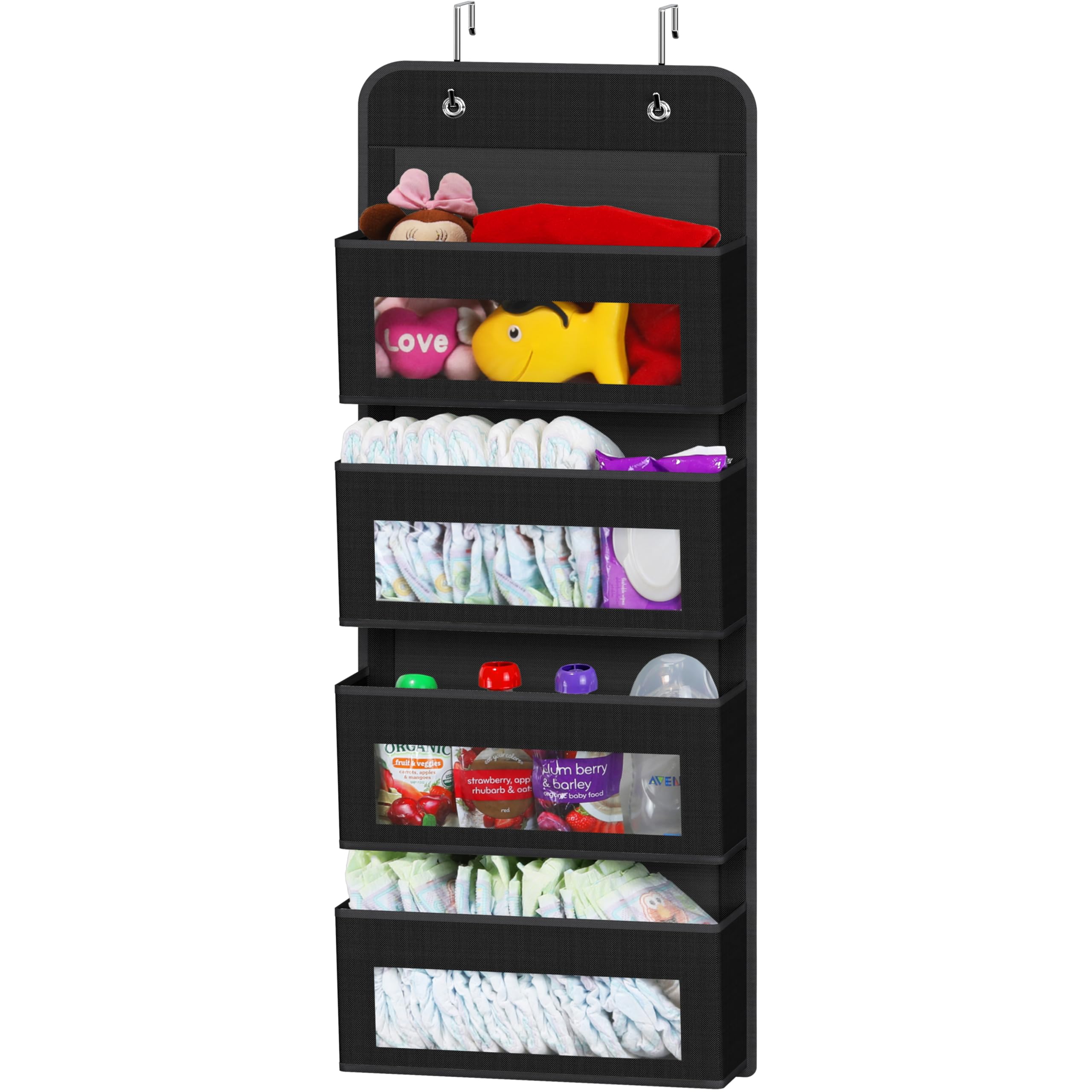 Amazon.com: Simple Houseware 4 Clear Window Pocket Over Closet